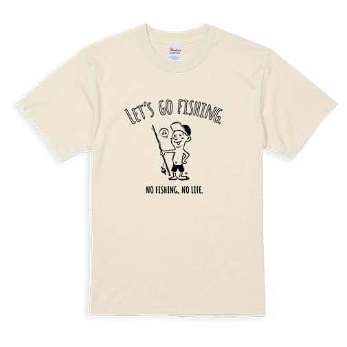 【Tシャツ】【釣りざんまい】レッツゴーフィッシング アングラー 5.6oz Cotton:100%