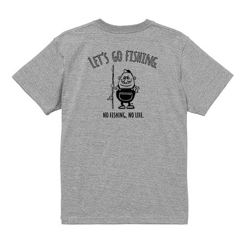 【Tシャツ】【釣りざんまい】レッツゴーフィッシング ポッチャリアングラー 5.6oz Cotton:100%