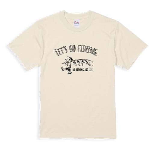 【Tシャツ】【釣りざんまい】レッツゴーフィッシング ルアーと少年 5.6oz Cotton:100%