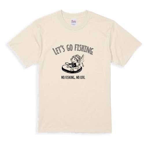【Tシャツ】【釣りざんまい】レッツゴーフィッシング ボートアングラー 5.6oz Cotton:100%