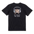 【Tシャツ】猫だってNo Music No Life 5.6oz Cotton:100%
