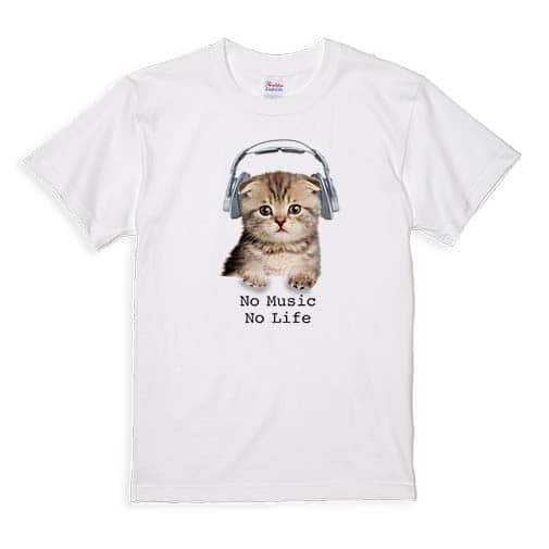 【Tシャツ】スコティシュだってNo Music No Life 5.6oz Cotton:100%