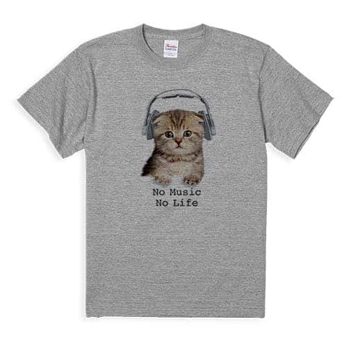 【Tシャツ】スコティシュだってNo Music No Life 5.6oz Cotton:100%