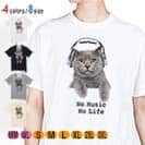 【Tシャツ】ブリティッシュだってNo Music No Life 5.6oz Cotton:100%