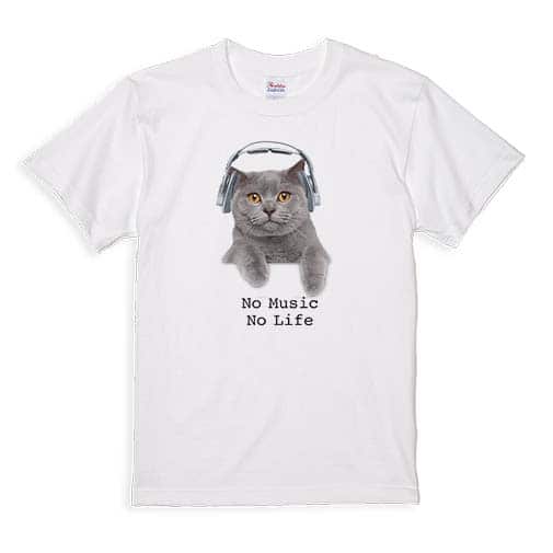【Tシャツ】ブリティッシュだってNo Music No Life 5.6oz Cotton:100%