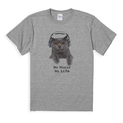 【Tシャツ】ブリティッシュだってNo Music No Life 5.6oz Cotton:100%