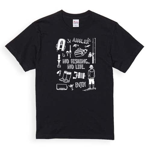【Tシャツ】【釣りざんまい】釣りに行く準備 5.6oz Cotton:100%