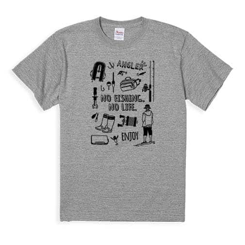 【Tシャツ】【釣りざんまい】釣りに行く準備 5.6oz Cotton:100%