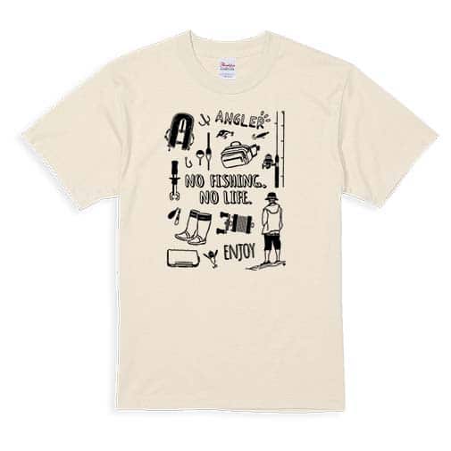 【Tシャツ】【釣りざんまい】釣りに行く準備 5.6oz Cotton:100%