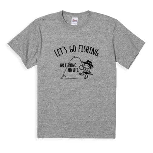 【Tシャツ】【釣りざんまい】レッツゴーフィッシング ウトウトアングラー 5.6oz Cotton:100%