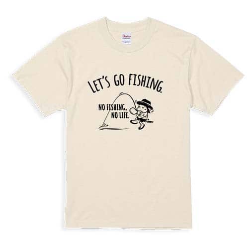 【Tシャツ】【釣りざんまい】レッツゴーフィッシング ウトウトアングラー 5.6oz Cotton:100%