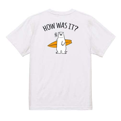 【Tシャツ】波乗りシロクマさん(wakat) 5.6oz Cotton:100%