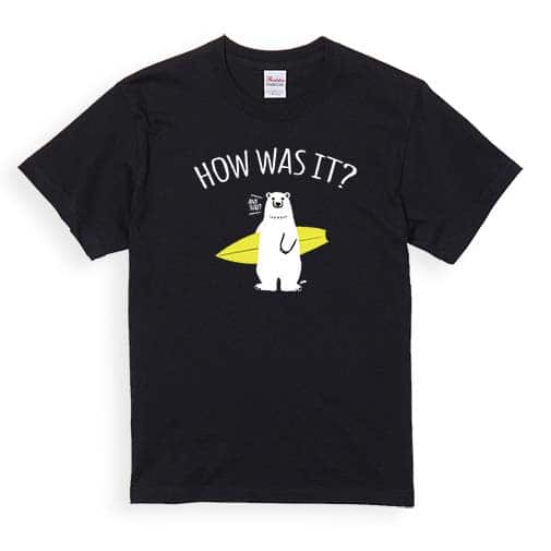 【Tシャツ】波乗りシロクマさん(wakat) 5.6oz Cotton:100%