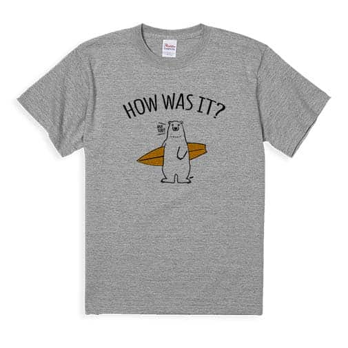 【Tシャツ】波乗りシロクマさん(wakat) 5.6oz Cotton:100%