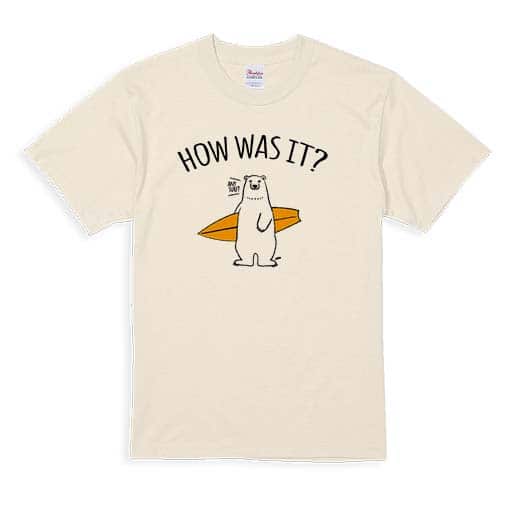 【Tシャツ】波乗りシロクマさん(wakat) 5.6oz Cotton:100%