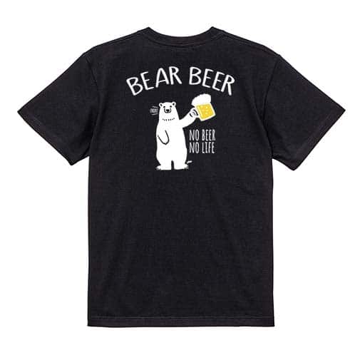 【Tシャツ】シロクマさんとカンパイビール(wakat) 5.6oz Cotton:100%