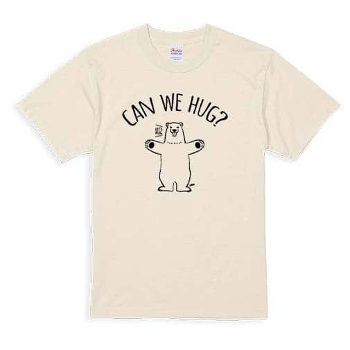 【Tシャツ】シロクマさんのハグアピール(wakat) 5.6oz Cotton:100%