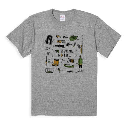 【Tシャツ】【釣りざんまい】釣りに行く準備_カラフル 5.6oz Cotton:100%