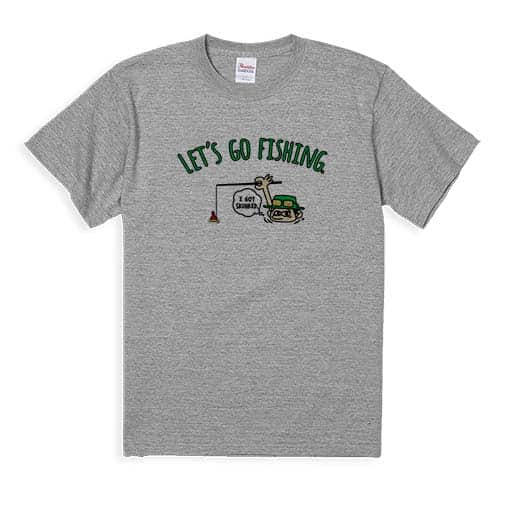 【Tシャツ】【釣りざんまい】ユニークなアングラー 5.6oz Cotton:100%