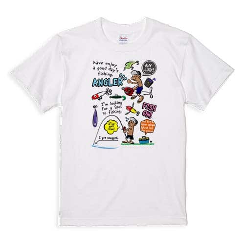 【Tシャツ】【釣りざんまい】釣りに行きませんか?_カラフル 5.6oz Cotton:100%