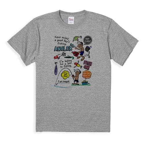 【Tシャツ】【釣りざんまい】釣りに行きませんか?_カラフル 5.6oz Cotton:100%