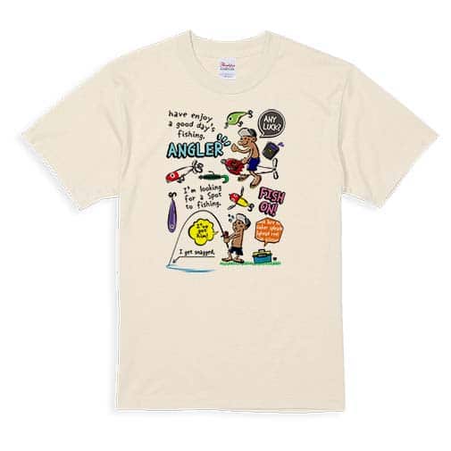 【Tシャツ】【釣りざんまい】釣りに行きませんか?_カラフル 5.6oz Cotton:100%