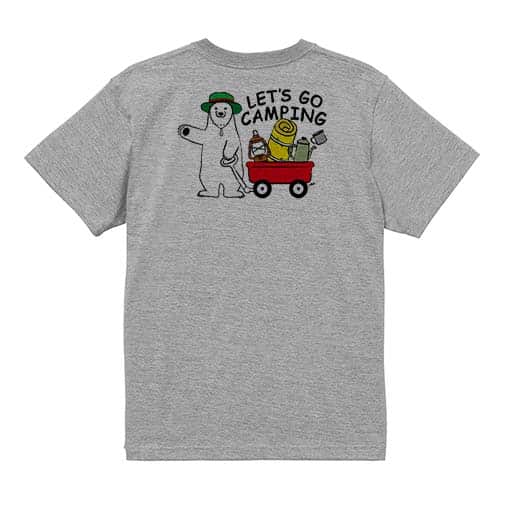 【Tシャツ】キャンプに行くシロクマさん(wakat) 5.6oz Cotton:100%