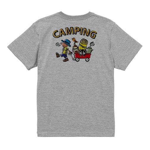 【Tシャツ】【釣りざんまい】キャンピング 5.6oz Cotton:100%