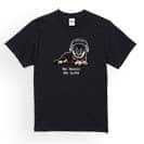 【Tシャツ】黒柴（子犬）だってNo Music No Life 5.6oz Cotton:100%