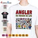 【Tシャツ】【釣りざんまい】釣りをするんです_カラフル　横書き 5.6oz Cotton:100%