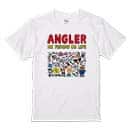 【Tシャツ】【釣りざんまい】釣りをするんです_カラフル　横書き 5.6oz Cotton:100%