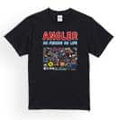 【Tシャツ】【釣りざんまい】釣りをするんです_カラフル　横書き 5.6oz Cotton:100%