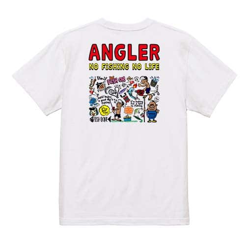 【Tシャツ】【釣りざんまい】釣りをするんです_カラフル　横書き 5.6oz Cotton:100%