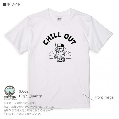 【Tシャツ】【釣りざんまい】のんびり釣りしよう 5.6oz Cotton:100%