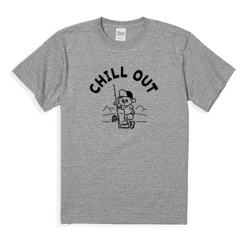 【Tシャツ】【釣りざんまい】のんびり釣りしよう 5.6oz Cotton:100%