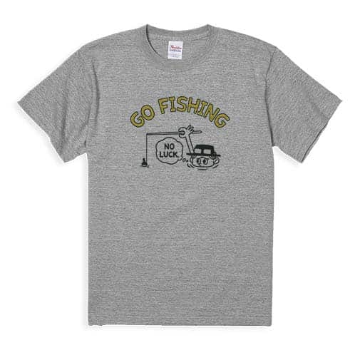 【Tシャツ】【釣りざんまい】釣れないアングラー_レトロ 5.6oz Cotton:100%