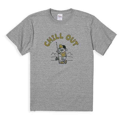 【Tシャツ】【釣りざんまい】のんびり釣りしよう_レトロ 5.6oz Cotton:100%