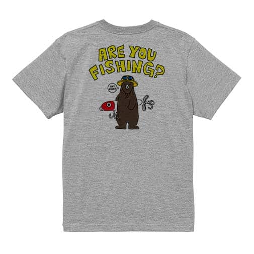 【Tシャツ】【釣りざんまい】ルアーとクマさん 5.6oz Cotton:100%