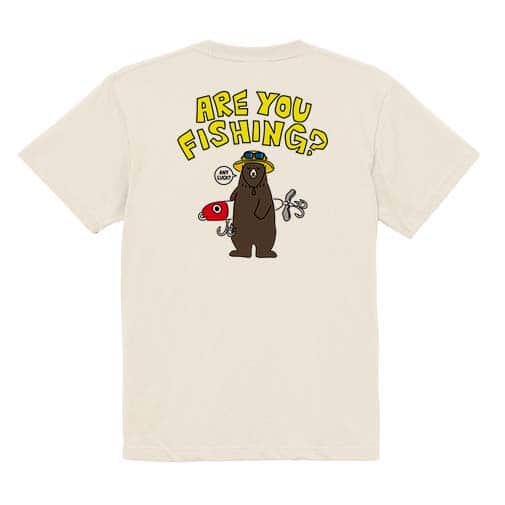 【Tシャツ】【釣りざんまい】ルアーとクマさん 5.6oz Cotton:100%