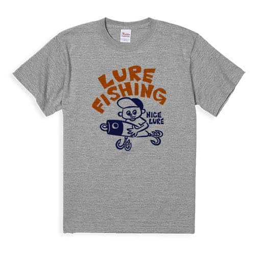 【Tシャツ】【釣りざんまい】ルアーが好きなんです 5.6oz Cotton:100%