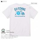 【Tシャツ】【釣りざんまい】ユニークな釣りするアングラー_ブルー 5.6oz Cotton:100%