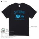 【Tシャツ】【釣りざんまい】ユニークな釣りするアングラー_ブルー 5.6oz Cotton:100%