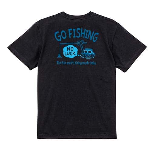 【Tシャツ】【釣りざんまい】ユニークな釣りするアングラー_ブルー 5.6oz Cotton:100%