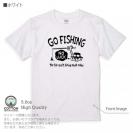 【Tシャツ】【釣りざんまい】ユニークな釣りするアングラー_ブラック 5.6oz Cotton:100%