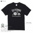 【Tシャツ】【釣りざんまい】ユニークな釣りするアングラー_ブラック 5.6oz Cotton:100%