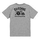 【Tシャツ】【釣りざんまい】ユニークな釣りするアングラー_ブラック 5.6oz Cotton:100%