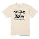 【Tシャツ】【釣りざんまい】ユニークな釣りするアングラー_ブラック 5.6oz Cotton:100%