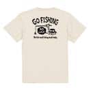 【Tシャツ】【釣りざんまい】ユニークな釣りするアングラー_ブラック 5.6oz Cotton:100%