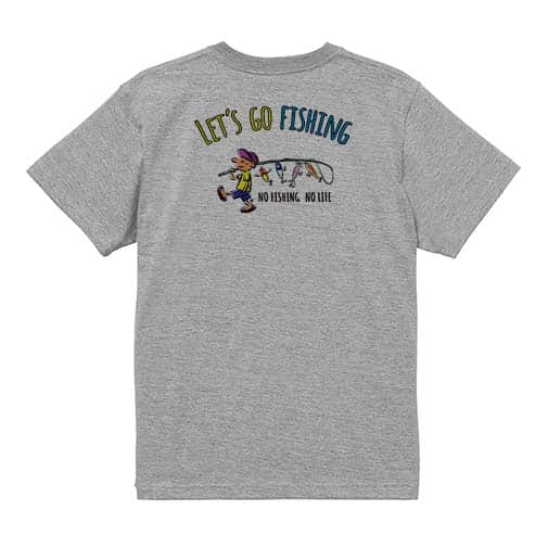 【Tシャツ】【釣りざんまい】レッツゴーフィッシング ルアーと少年_カラフル 5.6oz Cotton:100%