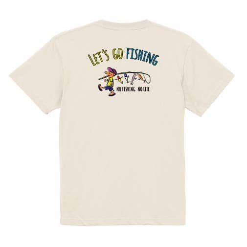 【Tシャツ】【釣りざんまい】レッツゴーフィッシング ルアーと少年_カラフル 5.6oz Cotton:100%